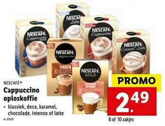 Lidl Cappuccino oploskoffie aanbieding
