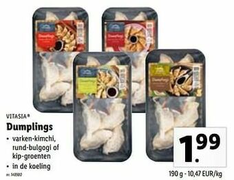 Lidl Dumplings aanbieding