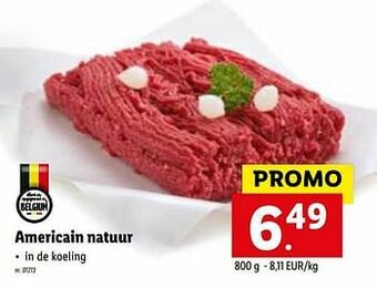 Lidl Americain natuur aanbieding