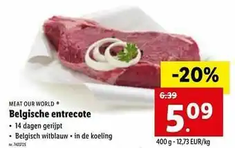 Lidl Belgische entrecote aanbieding
