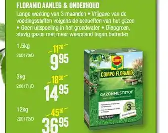 HandyHome Compo Floranid Aanleg & Onderhoud 1,5kg aanbieding