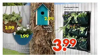 Plantenzak , Hangmand Kokos, Hangbak Plastic, Vogelhuis