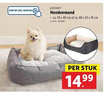Lidl Zoofari Hondenmand aanbieding