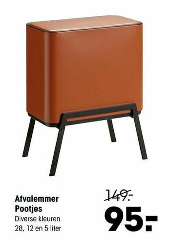 Kwantum Afvalemmer pootjes aanbieding