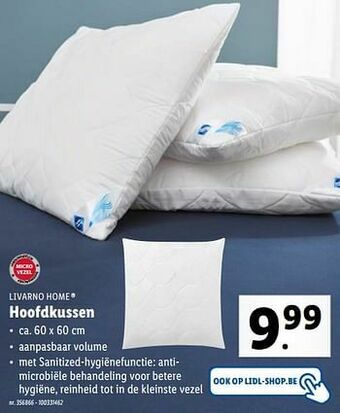 Lidl Hoofdkussen aanbieding