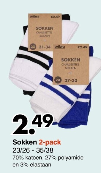 Wibra Sokken aanbieding