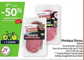 Intermarché Monique Ranou Salami aanbieding