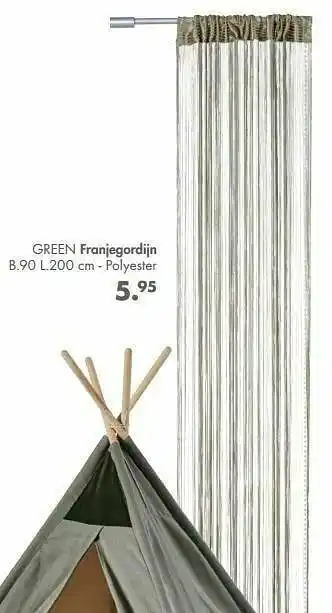 Casa Green franjegordijn aanbieding