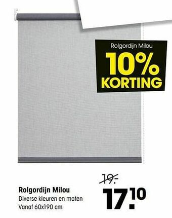 Kwantum Rolgordijn milou aanbieding