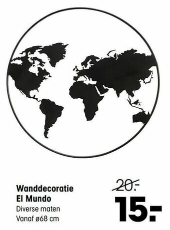 Kwantum Wanddecoratie el mundo aanbieding