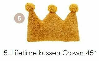 Baby & Tiener Lifetime kussen crown aanbieding