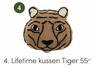 Baby & Tiener Lifetime kussen tiger aanbieding