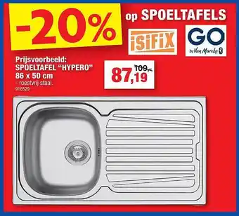 Hubo Spoeltafel aanbieding