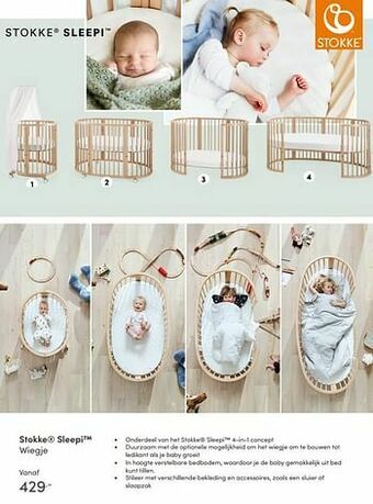 Baby & Tiener Stokke sleepi wiegje aanbieding