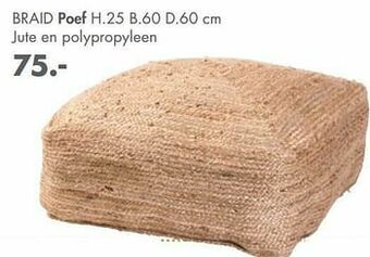 Casa Braid poef aanbieding