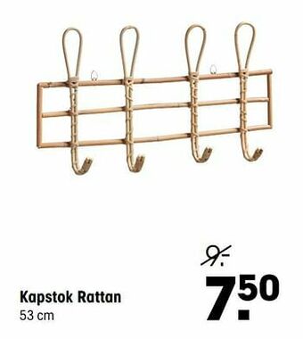 Kwantum Kapstok rattan aanbieding