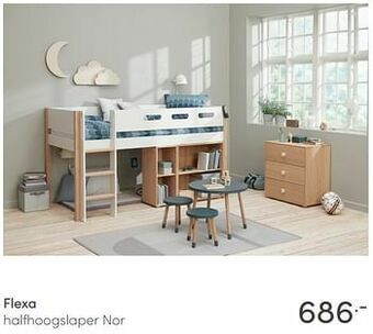 Baby & Tiener Flexa halfhoogslaper nor aanbieding