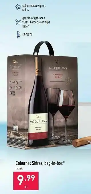 ALDI Cabernet shiraz aanbieding