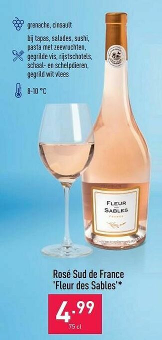 ALDI Rosé sud de france fleur des sables aanbieding