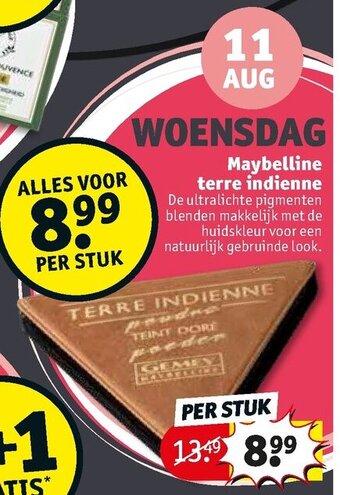 Kruidvat Maybelline terre indienne aanbieding