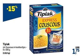 Tipiak couscous in kookbuiltjes
