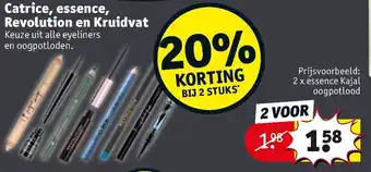 Kruidvat Catrice, essence, Revolution en Kruidvat aanbieding