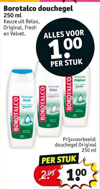 Kruidvat Borotalco douchegel 250ml aanbieding