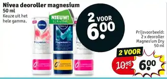 Kruidvat Nivea deoroller magnesium 50ml aanbieding
