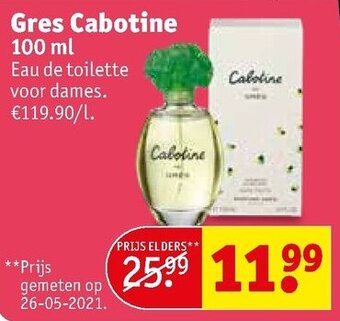 Kruidvat Gres Cabotine 100ml aanbieding