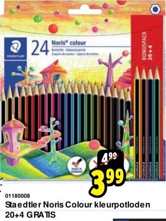 ToyChamp Staedtler noris colour kleurpotloden 20 + 4 gratis aanbieding