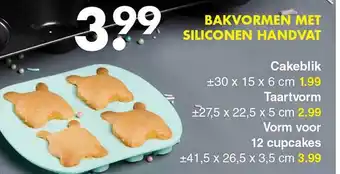 Wibra Bakvormen Met Siliconen Handvat, Cakeblik, Taartvorm, Vorm Voor 12 Cupcakes aanbieding