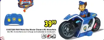 ToyChamp 01607598 Paw Patrol the Movie Chase's RC Motorfiets aanbieding
