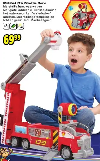 ToyChamp 01607574 Paw Patrol the Movie Marshall's Brandweerwagen aanbieding