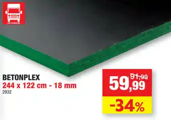 Hubo Betonplex 244x122cm-18mm aanbieding