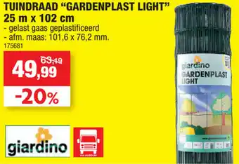 Hubo Tuindraad "gardenplast light" 25mx102m aanbieding