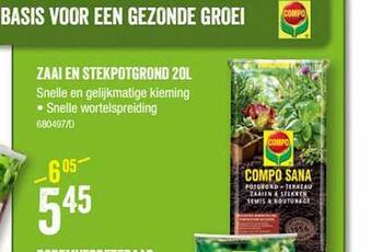 HandyHome Compo zaai en stekpotgrond 20l aanbieding