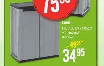 Opbergkasten laag 68x37,5x85 Cm