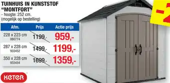 Hubo Tuinhuis in kunststof "montfort" 252cm aanbieding