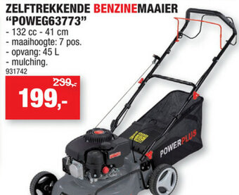 Hubo Zelftrekkende benzinemaaier "poweg63773" aanbieding