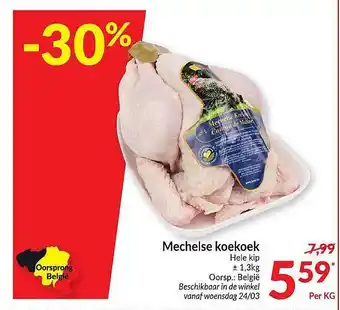 Intermarché Mechelse koekoek hele kip aanbieding