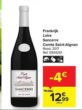 Frankrijk Loire Sancerre Comte Saint-aignan