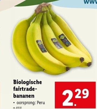 Lidl Biologische fairtradebananen aanbieding