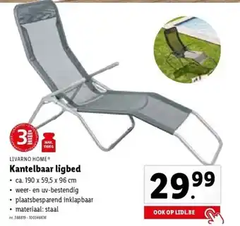 Lidl Kantelbaar ligbed aanbieding