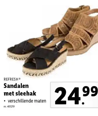 Sandalen met sleehak