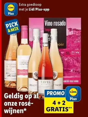 Lidl Geldig op al onze roséwijnen aanbieding