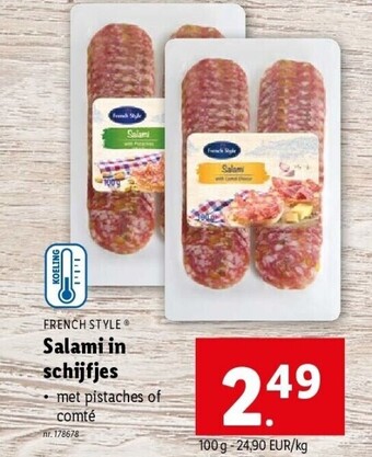 Lidl Salami in schijfjes aanbieding