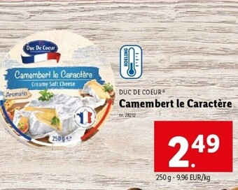 Lidl Camembert le caractère aanbieding