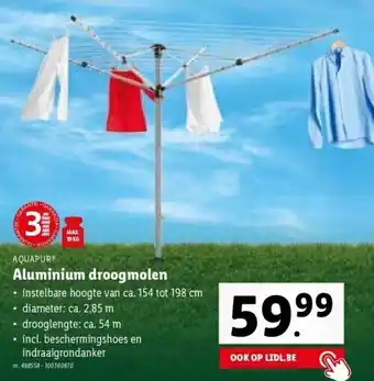 Lidl Aluminium droogmolen aanbieding