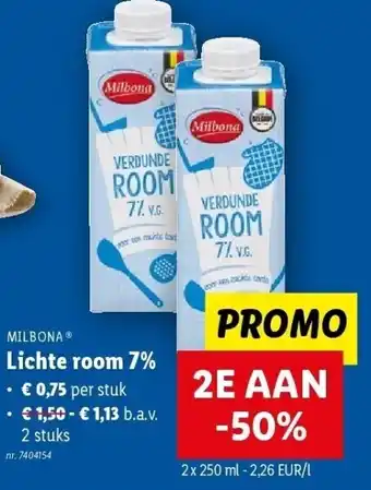 Lidl Lichte room 7% aanbieding