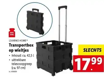 Lidl Transportbox op wieltjes aanbieding